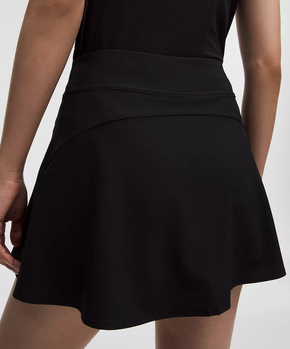Jupe de tennis légère taille haute *Stitched Logo — Black, view 5