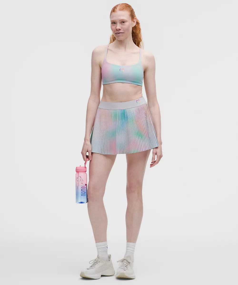 Jupe de tennis plissée taille haute RePleat *Pride — Luminous Glow Multi, view 1