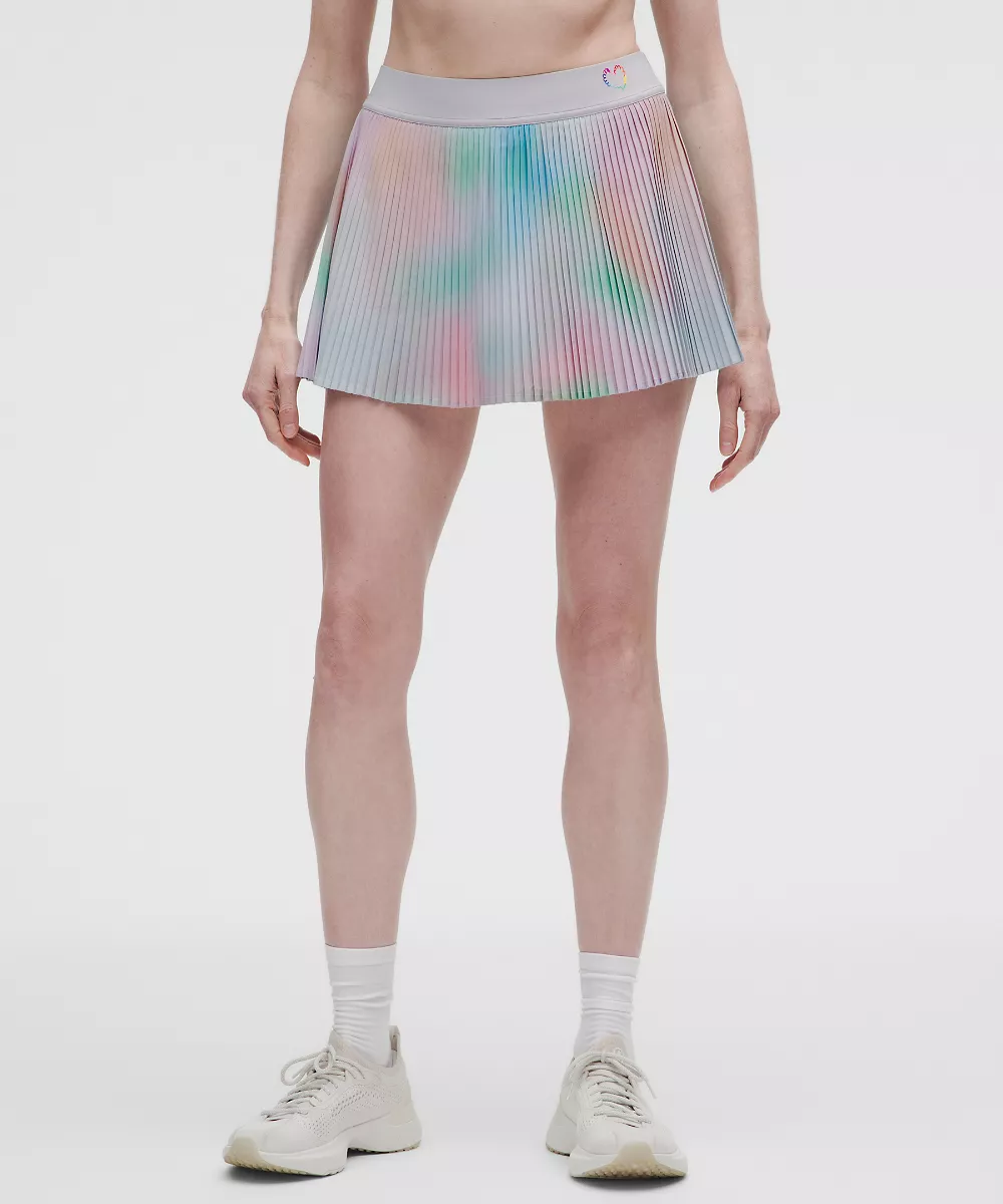 Jupe de tennis plissée taille haute RePleat *Pride — Luminous Glow Multi, view 2