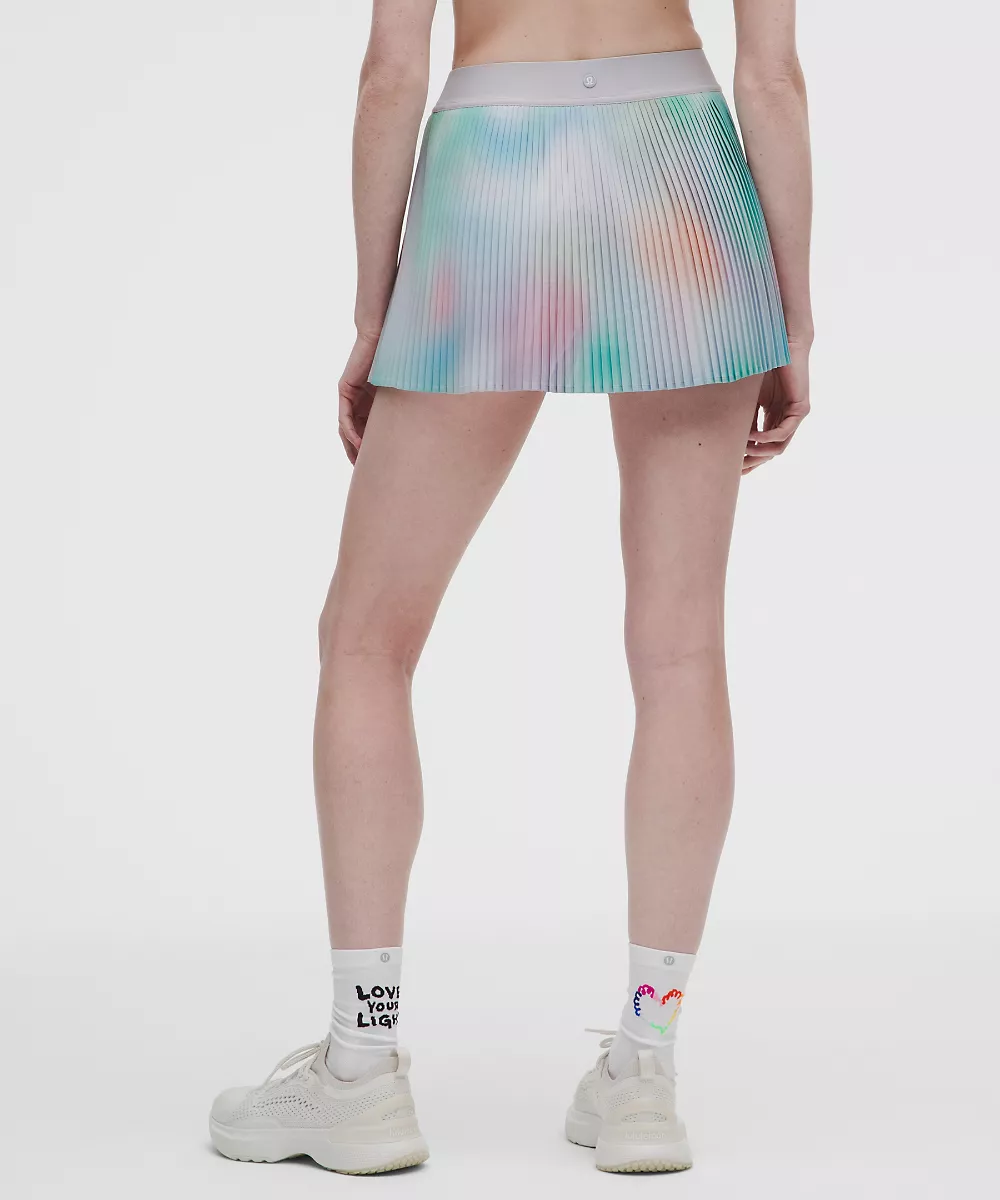 Jupe de tennis plissée taille haute RePleat *Pride — Luminous Glow Multi, view 3