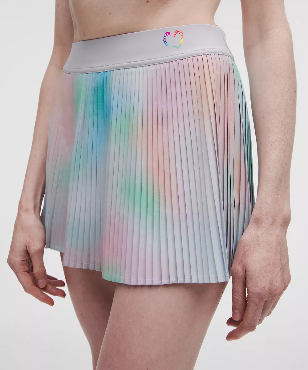 Jupe de tennis plissée taille haute RePleat *Pride — Luminous Glow Multi, view 4