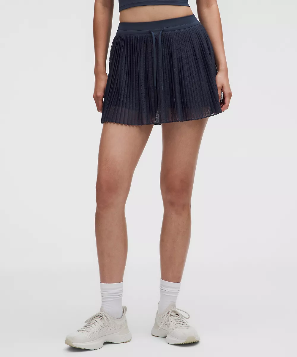 Jupe de tennis taille haute plissée Ace Advantage *Regular — Club Blue/Club Blue, view 2