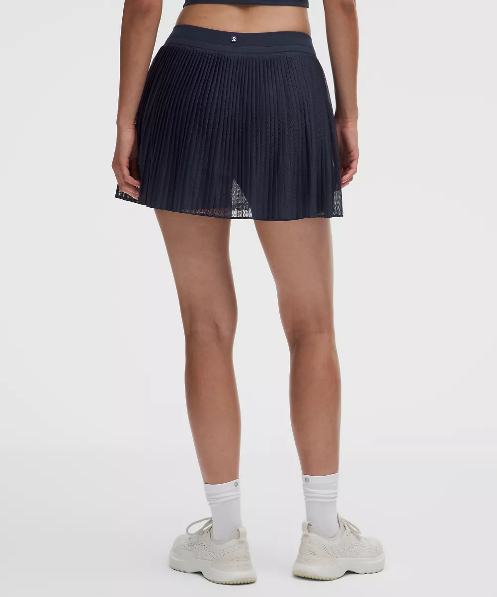 Jupe de tennis taille haute plissée Ace Advantage *Regular — Club Blue/Club Blue, view 3