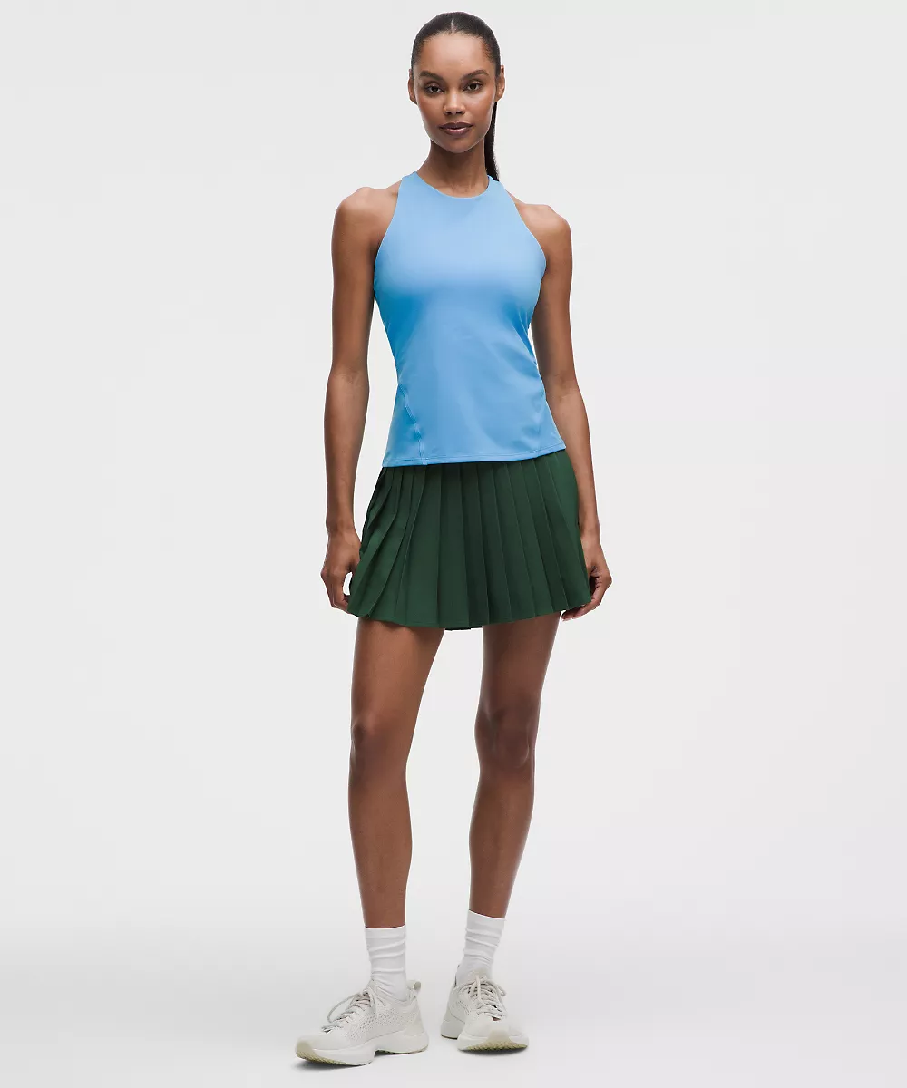 Jupe de tennis plissée taille haute *Long — Ivy Grove, view 1