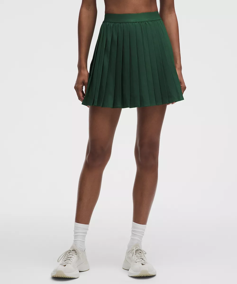 Jupe de tennis plissée taille haute *Long — Ivy Grove, view 2