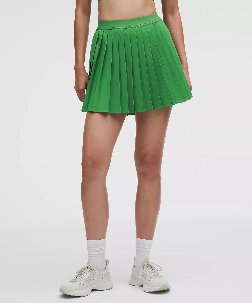 Jupe de tennis plissée taille haute *Long — Chameleon, view 2