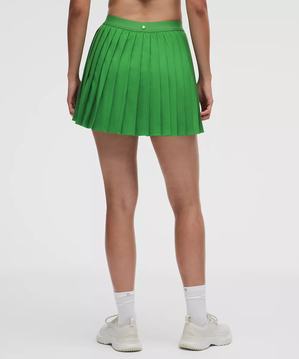 Jupe de tennis plissée taille haute *Long — Chameleon, view 3