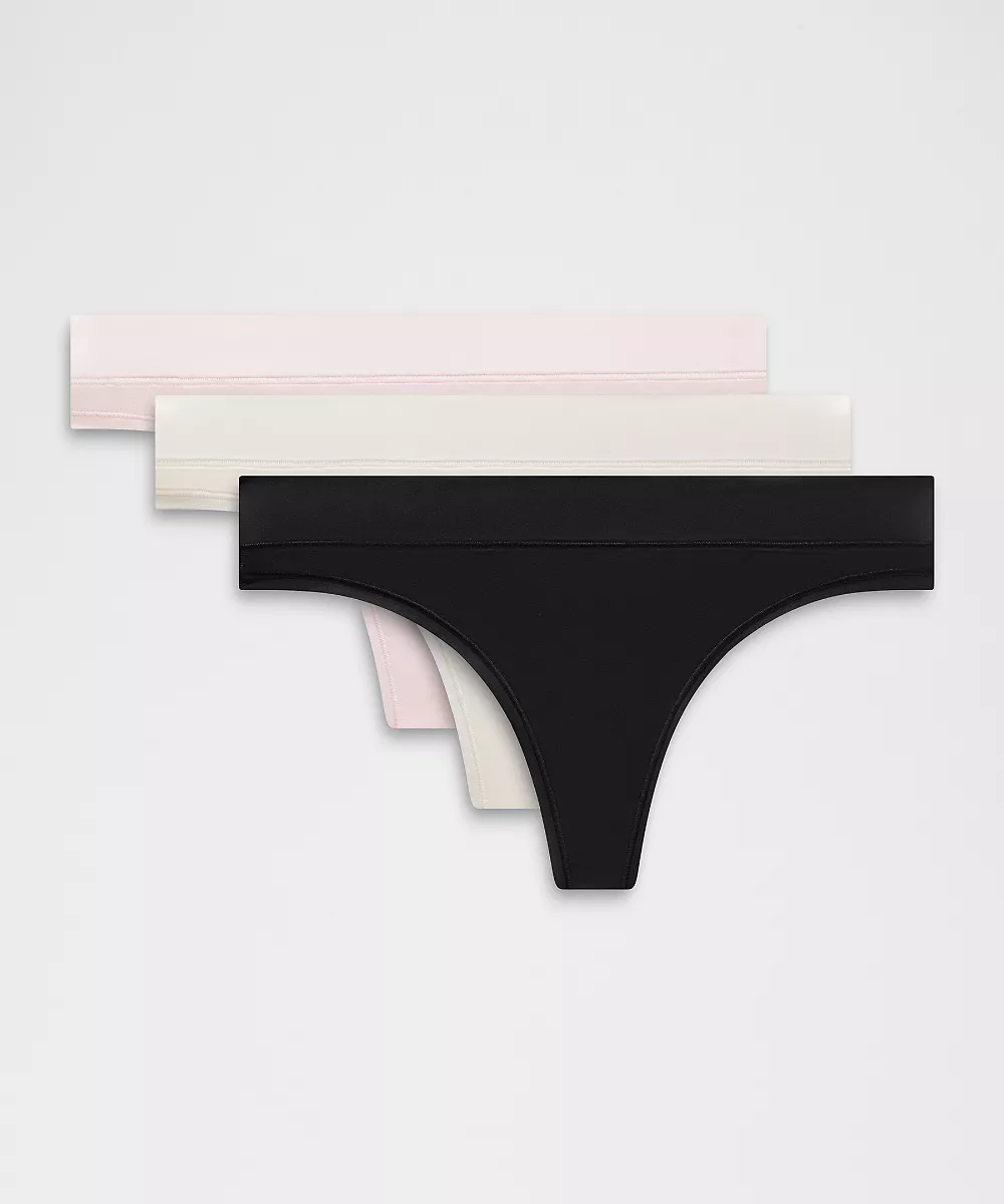 String UnderEase taille mi-haute *Lot de 3 — Black/Light Ivory/Pink Pearl, view 1