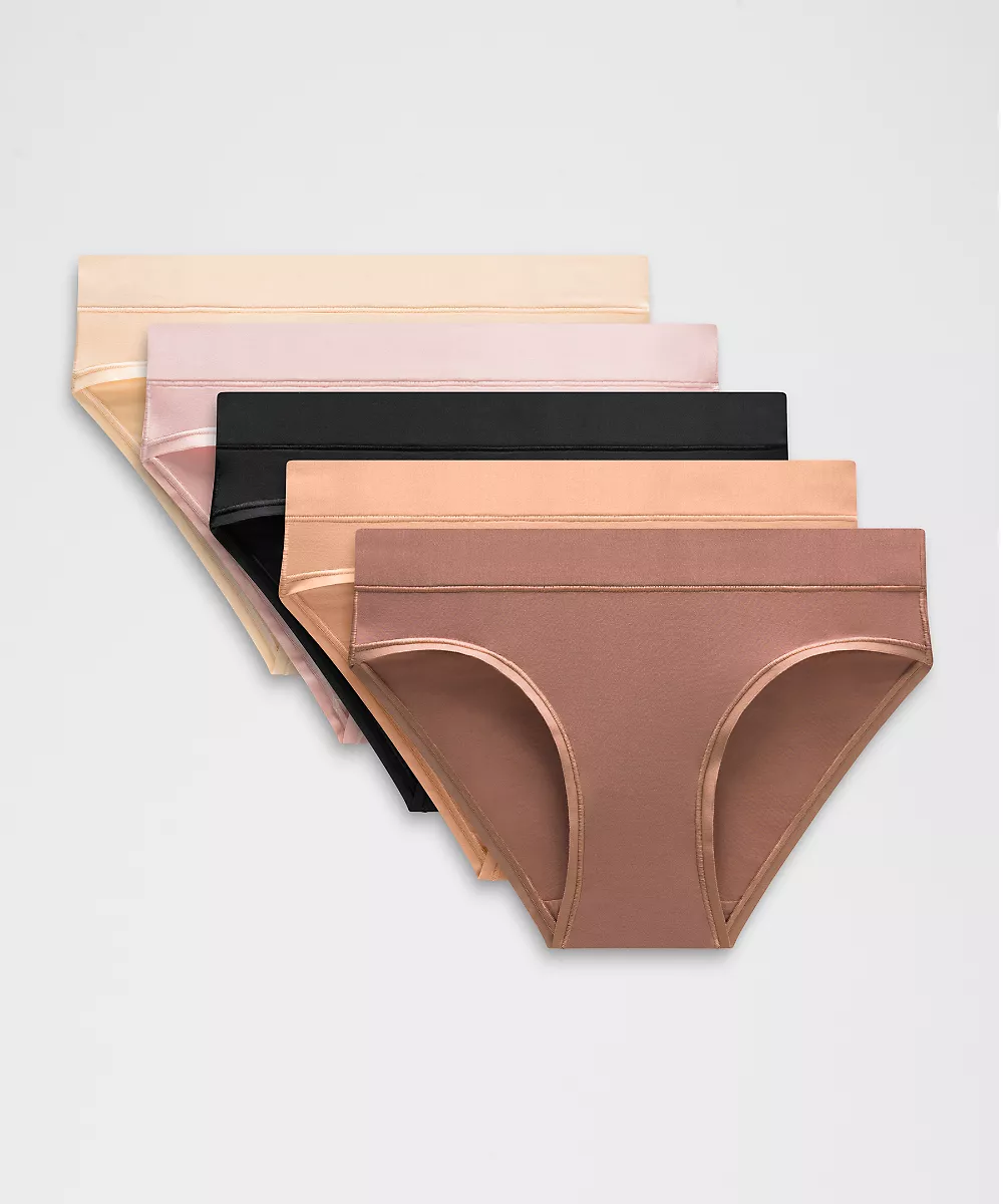 Culotte bikini UnderEase taille mi-haute *Lot de 5 — Black/Twilight Rose/Pink Clay/Misty Shell/Sandcastle, view 1