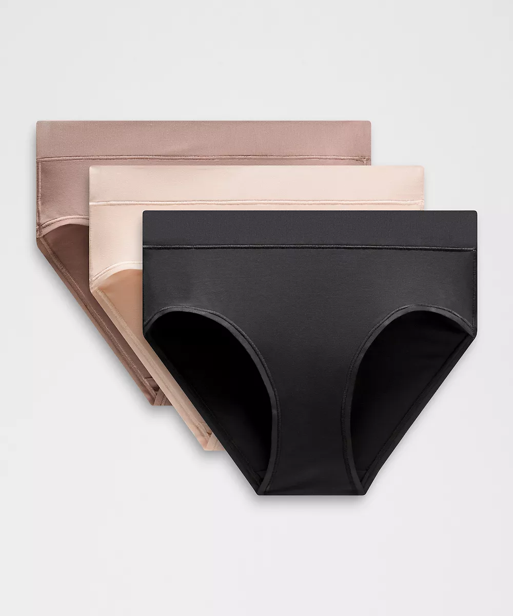 Culotte bikini UnderEase taille haute *Lot de 3 — Black/Twilight Rose/Misty Shell, view 1