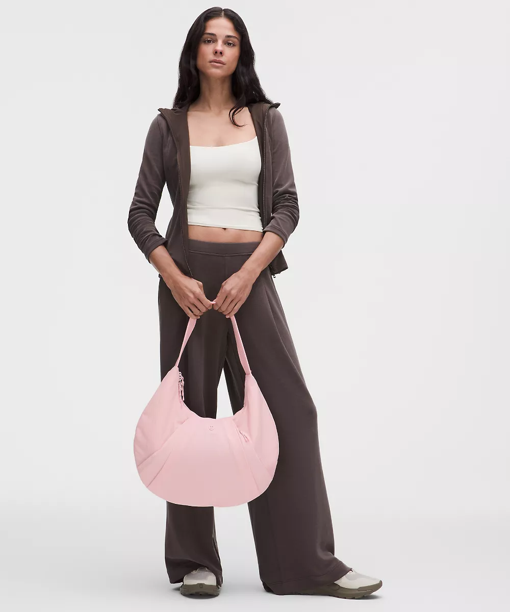 Sac à bandoulière plissé 10L — Pink Pearl, view 2