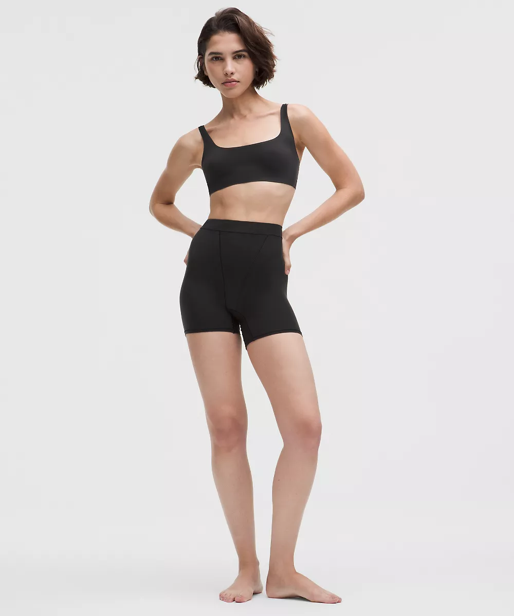 Shorty boxer taille super-haute Nulu ultra-doux Wundermost 5" — Black, view 3