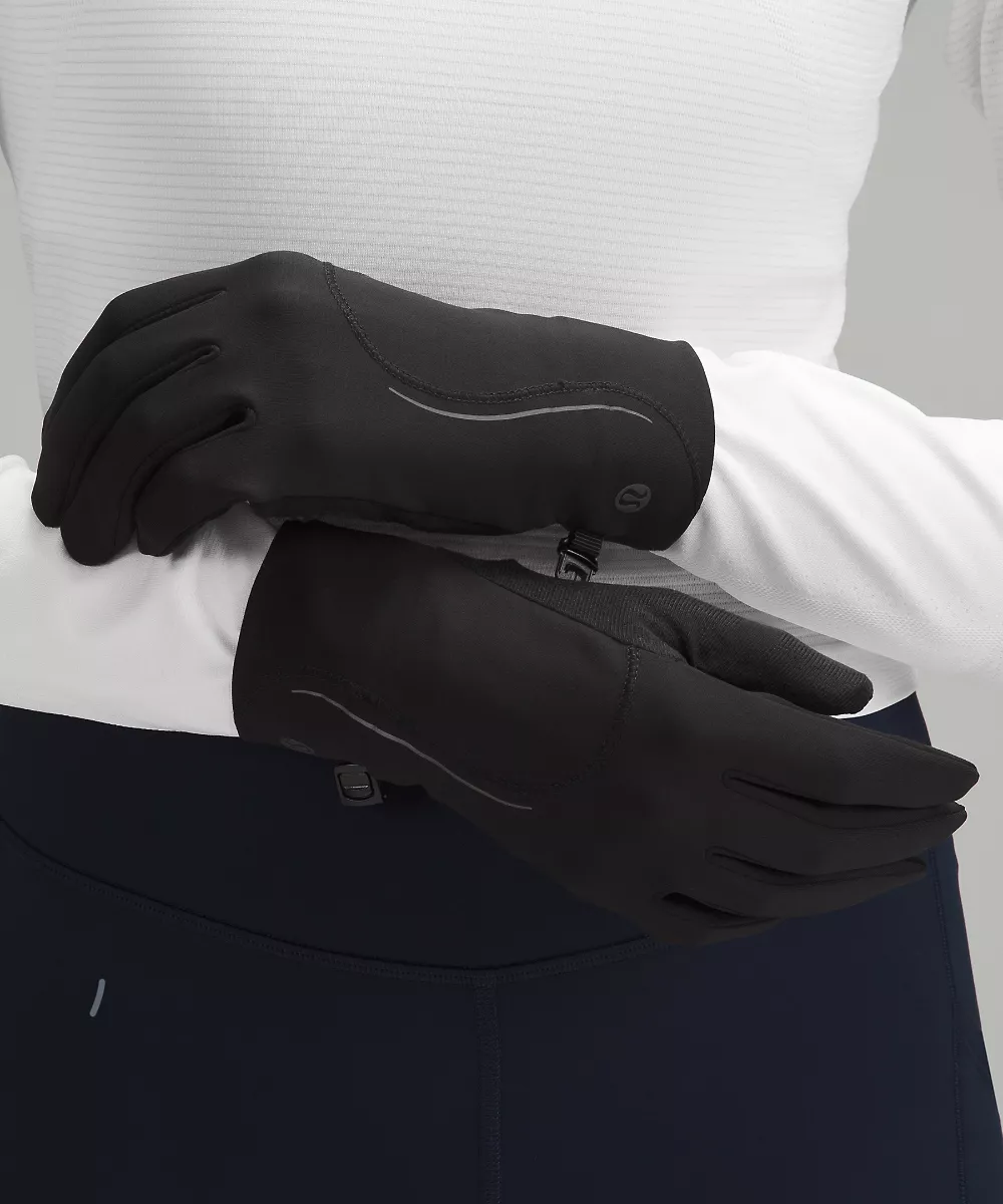 Gants de running polaire Fast and Free femme — Black, view 2