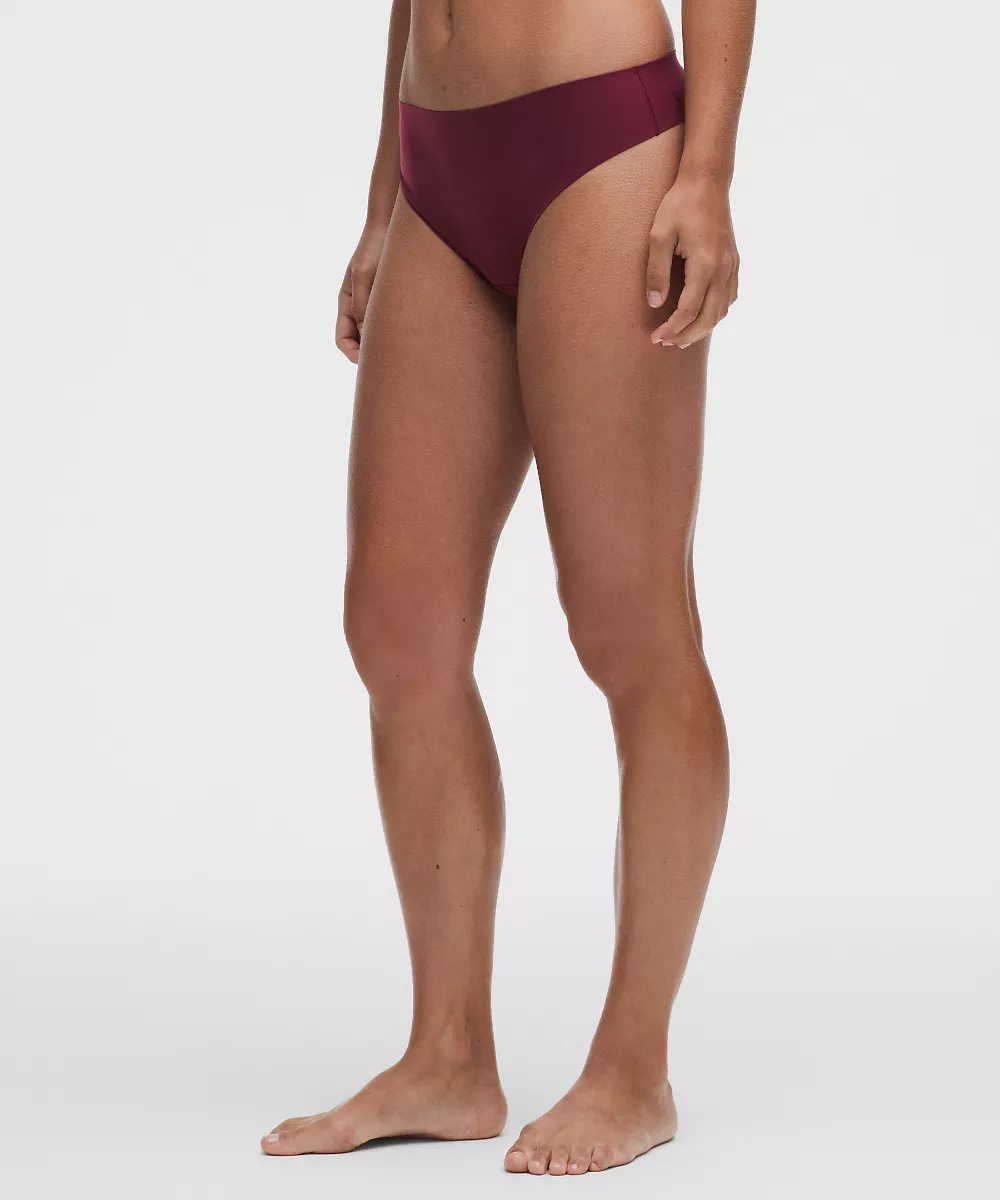 String taille extra-haute Nulu absorption renforcée — Burgundy Bay, view 1