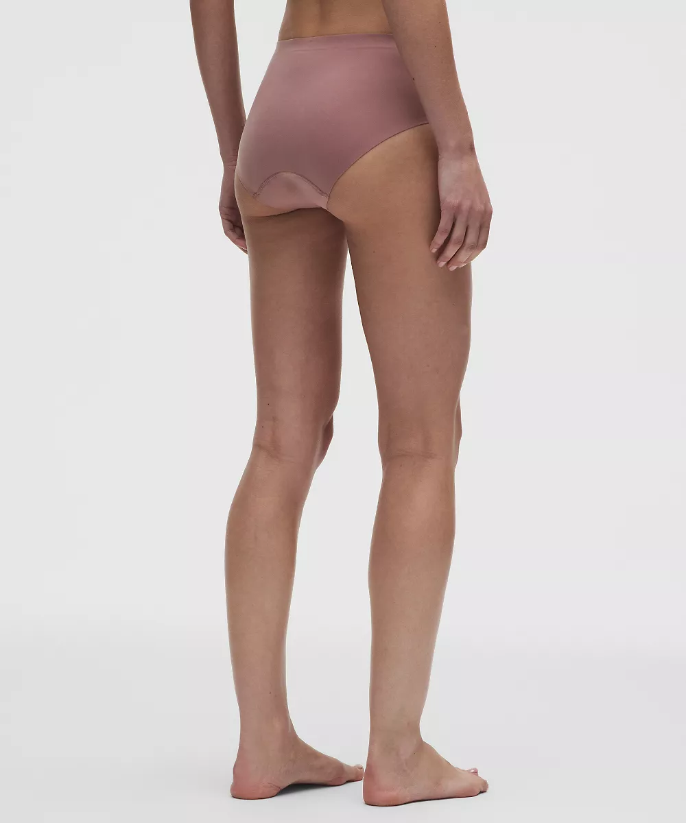 Culotte bikini taille extra-haute Nulu absorption renforcée — Twilight Rose, view 2