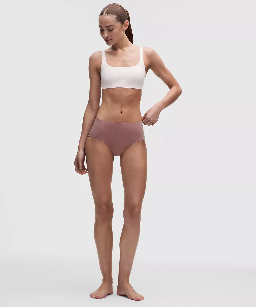 Culotte bikini taille extra-haute Nulu absorption renforcée — Twilight Rose, view 3