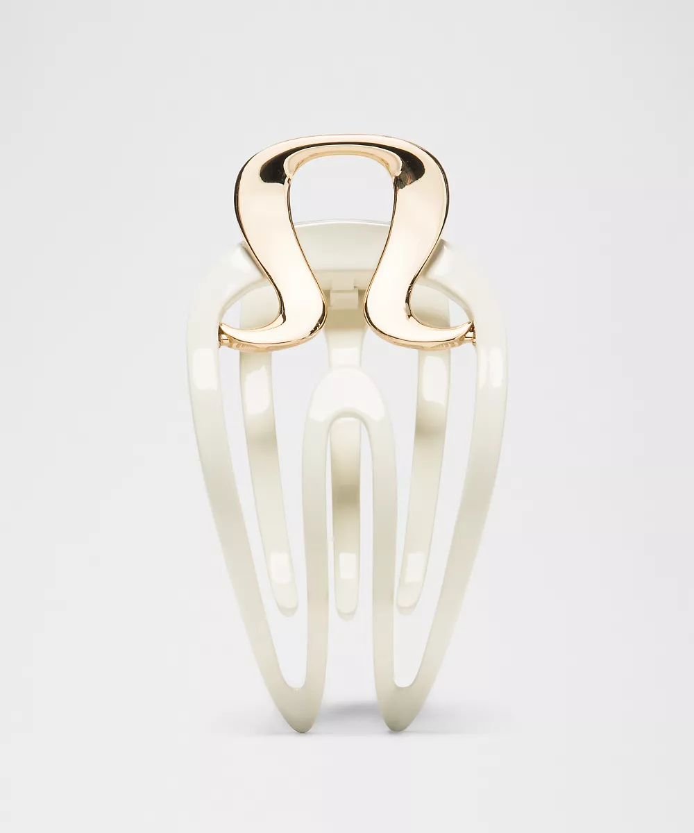 Pince à cheveux Yoga Claw — Coconut Ivory/Gold, view 1