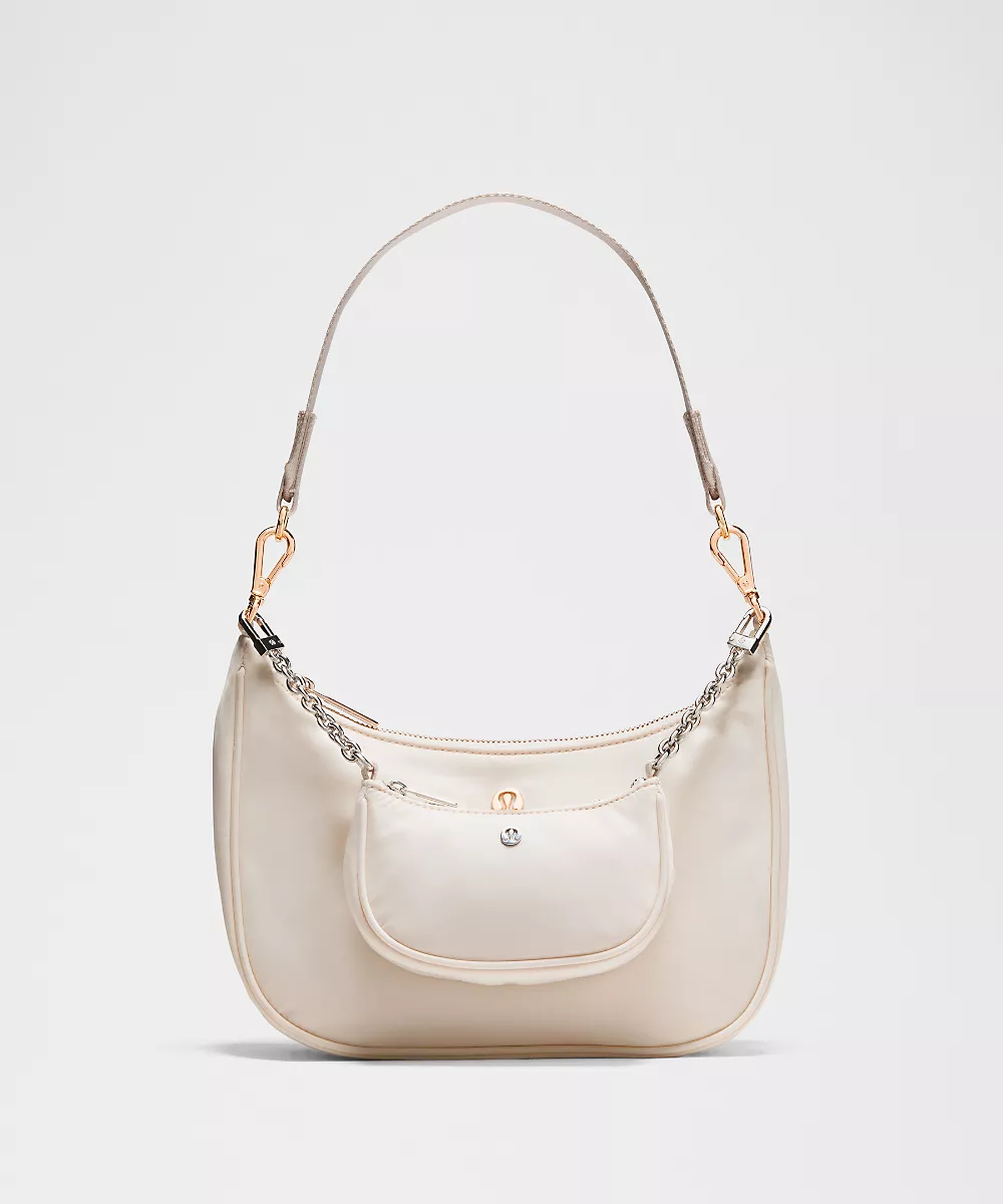 Sac porté épaule Nano City Essentials — Light Ivory/Silver, view 2