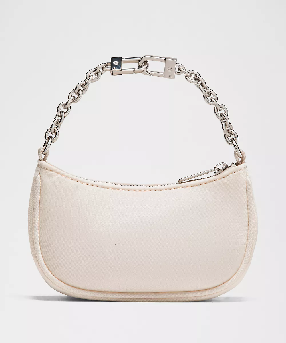 Sac porté épaule Nano City Essentials — Light Ivory/Silver, view 3