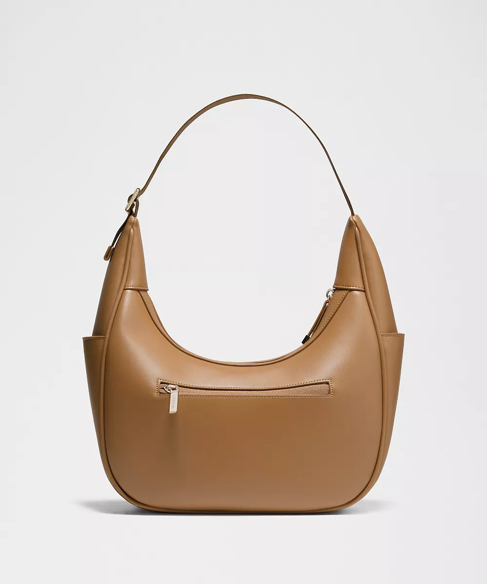 Sac porté épaule City Essentials 4L *Similicuir lisse — Saddle Brown/Gold, view 3