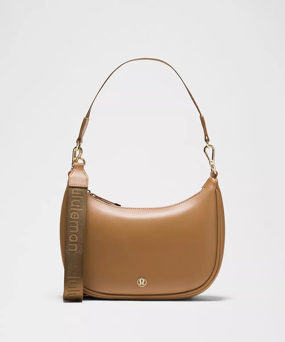 Petit sac porté épaule City Essentials 3L *Similicuir lisse — Saddle Brown/Gold, view 1