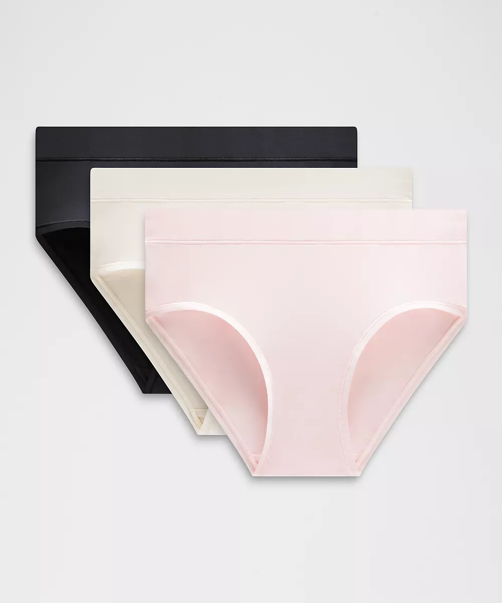 Culotte bikini UnderEase taille haute Lot de 3 *Updated — Black/Light Ivory/Pink Pearl, view 1