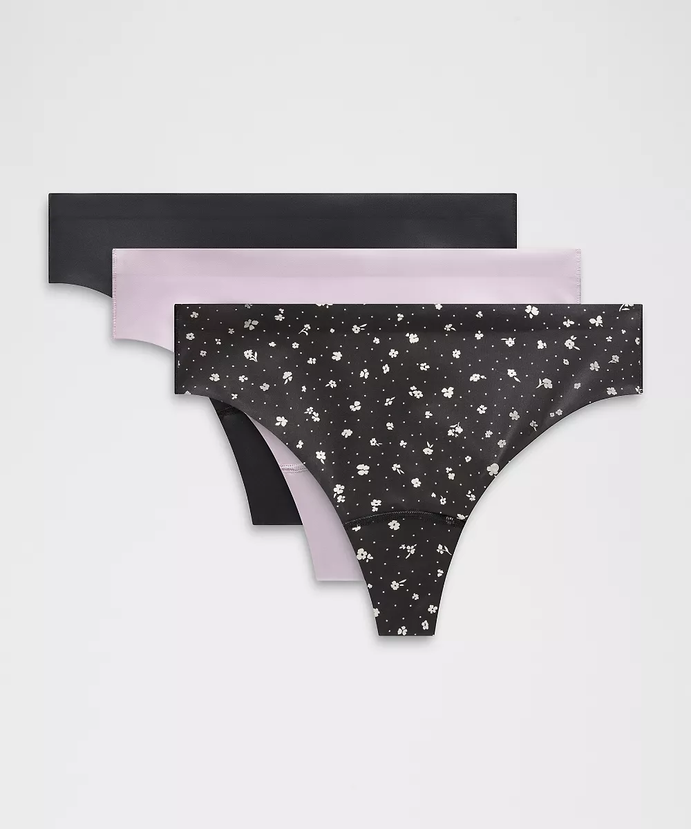 String taille extra-haute Nulu absorption renforcée *Lot de 3 — Black/Lilac Play/Petite Floral Coconut Ivory Black, view 1