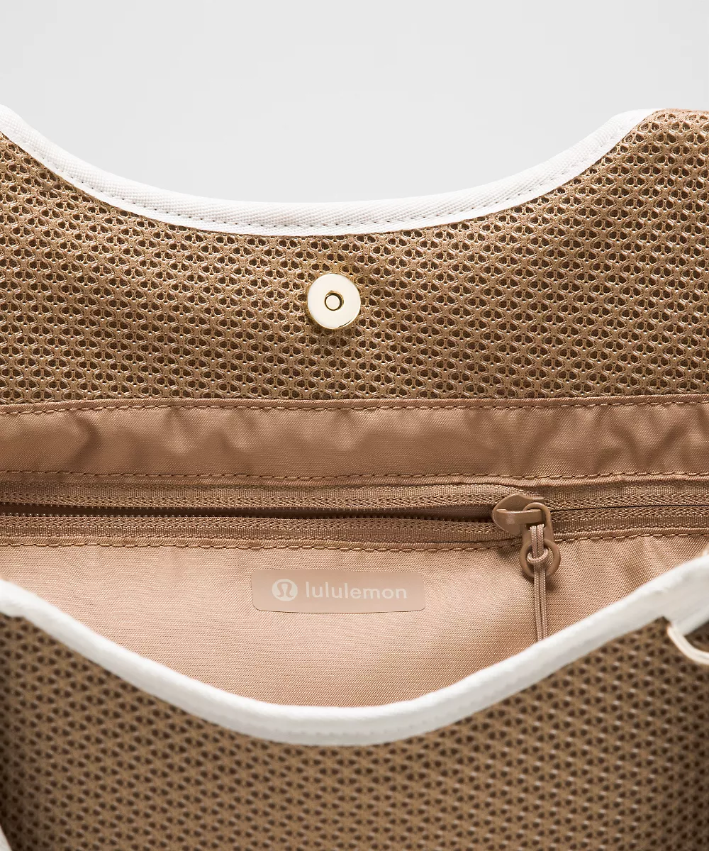 Sac à bandoulière en mesh Spacer 15L — Sand/Coconut Ivory/Gold, view 4