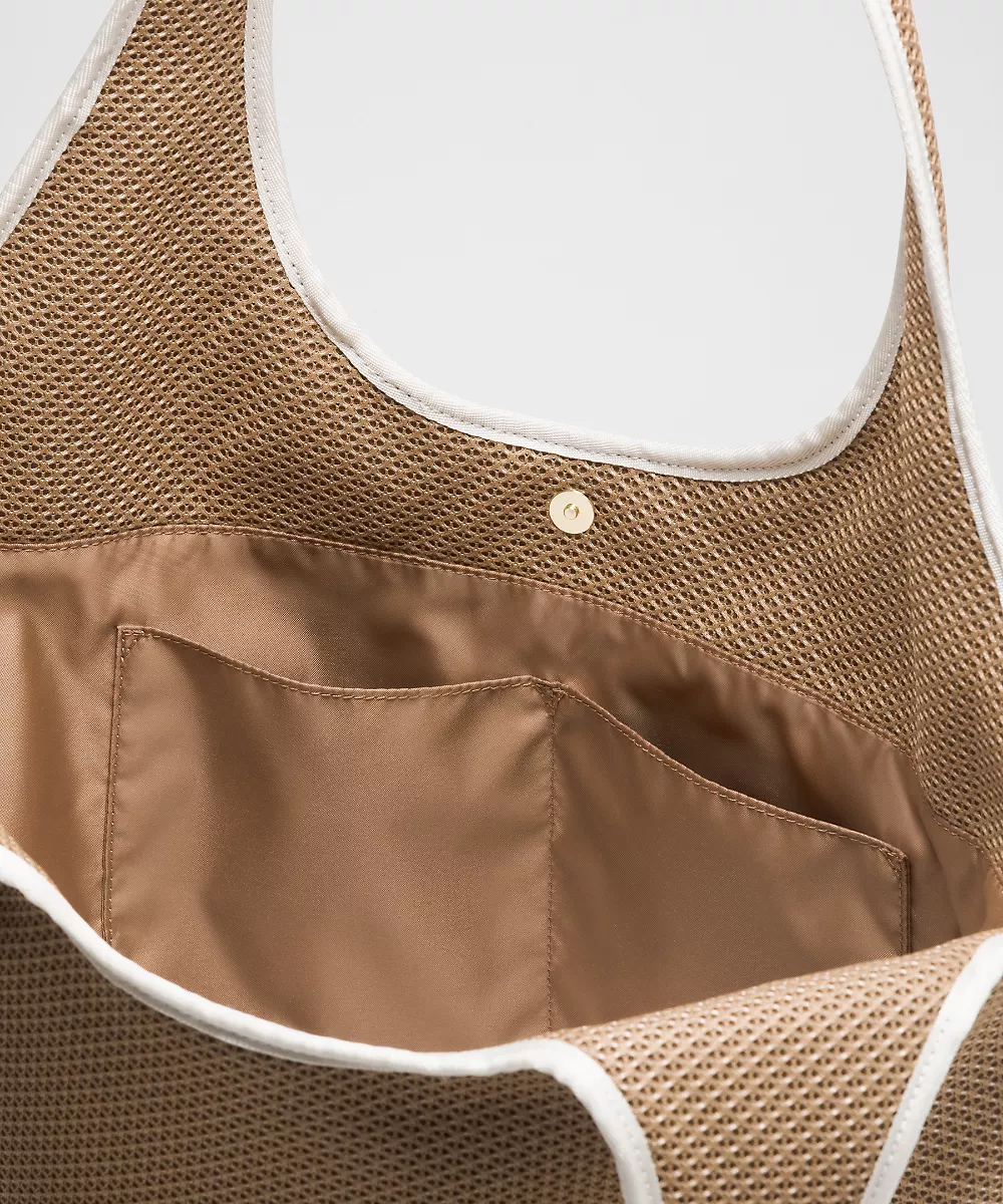 Sac à bandoulière en mesh Spacer 15L — Sand/Coconut Ivory/Gold, view 5