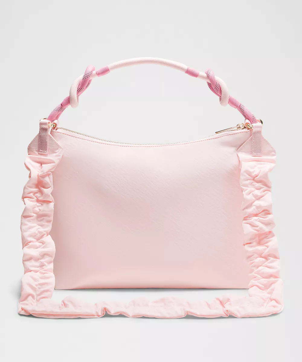 Sac bandoulière convertible à bretelle froncée 6,5L — Pink Pearl/Candy Cloud/Gold, view 3