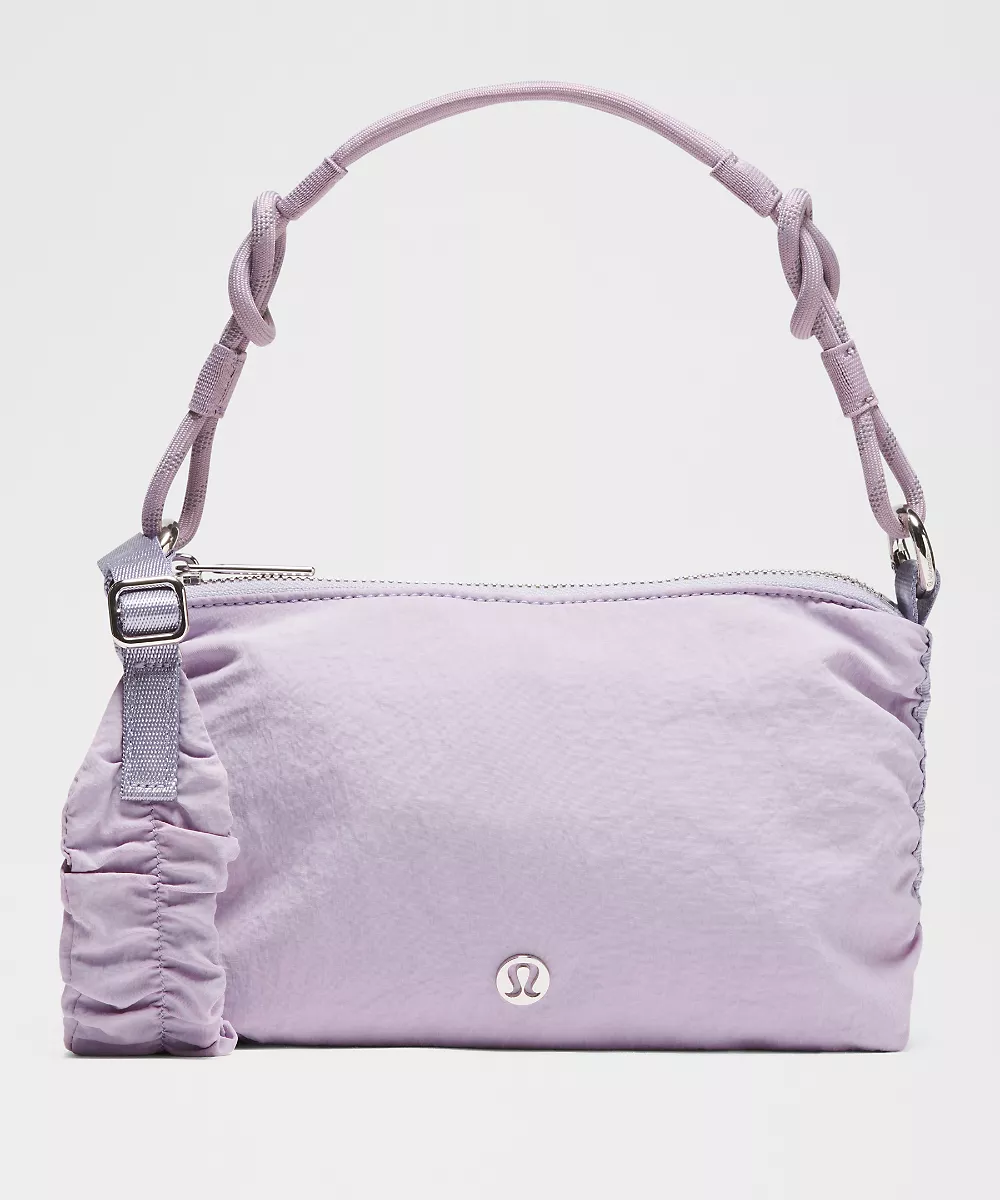 Sac à bandoulière froncé Mini 1.5L — Lilac Play/Lotus Lavender/Silver, view 1