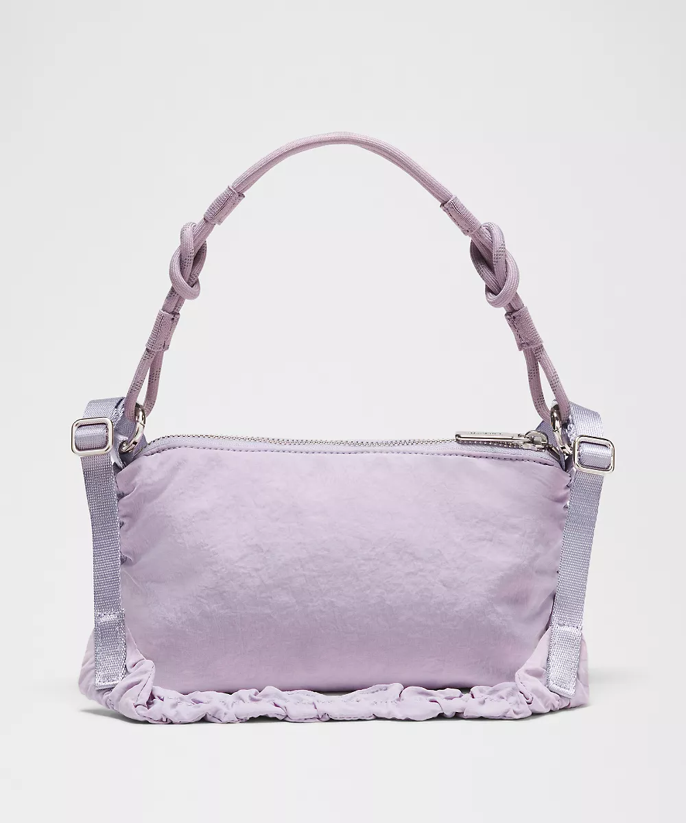 Sac à bandoulière froncé Mini 1.5L — Lilac Play/Lotus Lavender/Silver, view 3