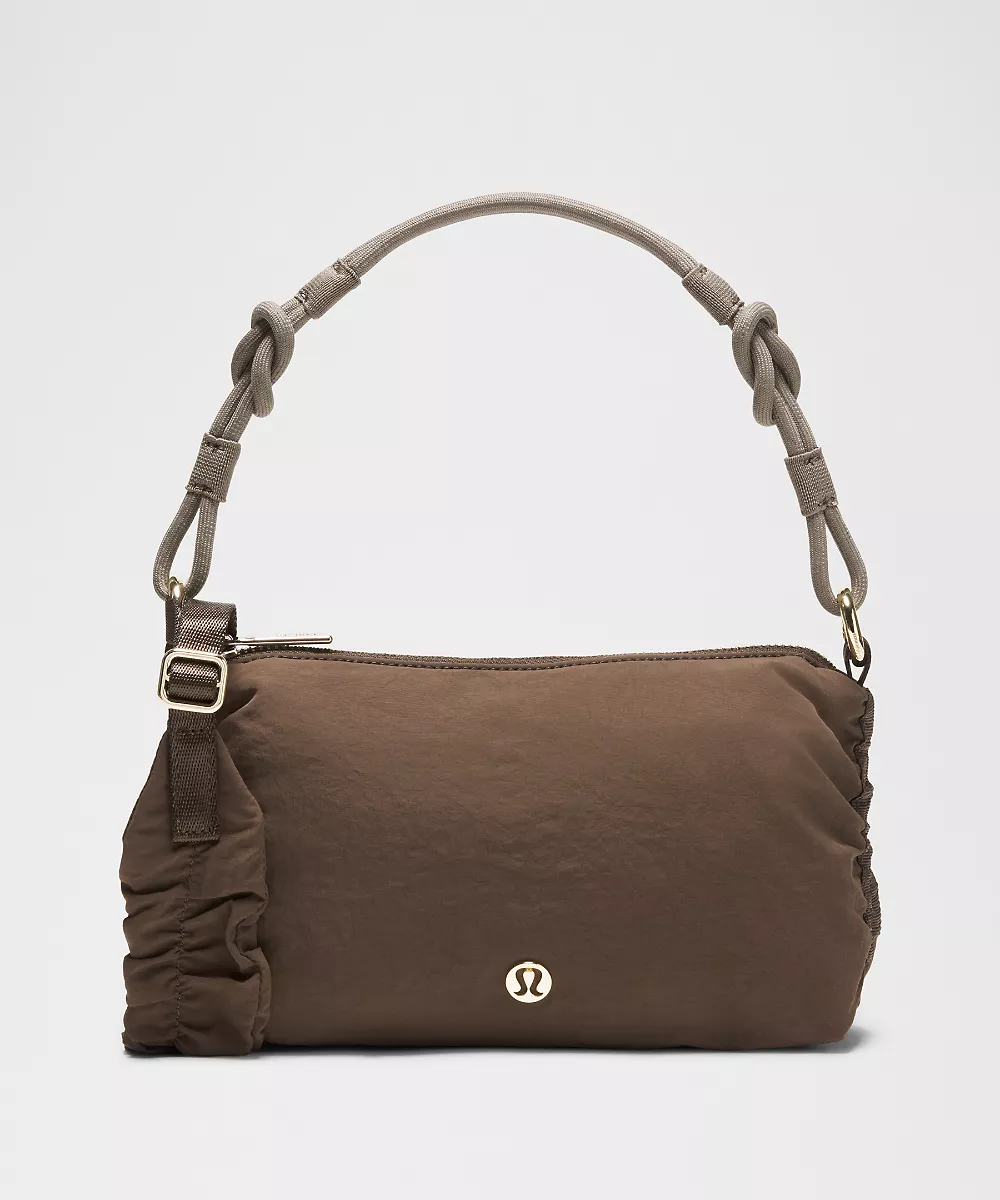 Sac à bandoulière froncé Mini 1.5L — Walnut Crunch/Nomad/Gold, view 1