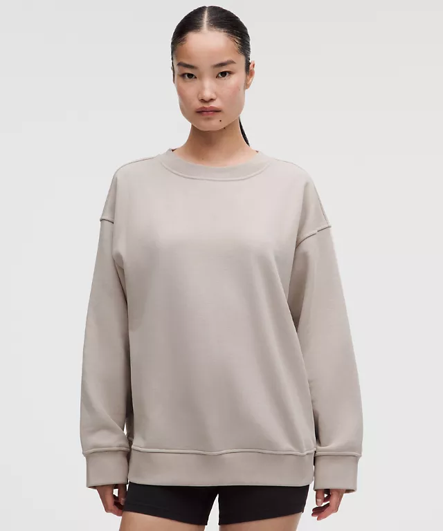 Sweat col rond oversize en molleton français